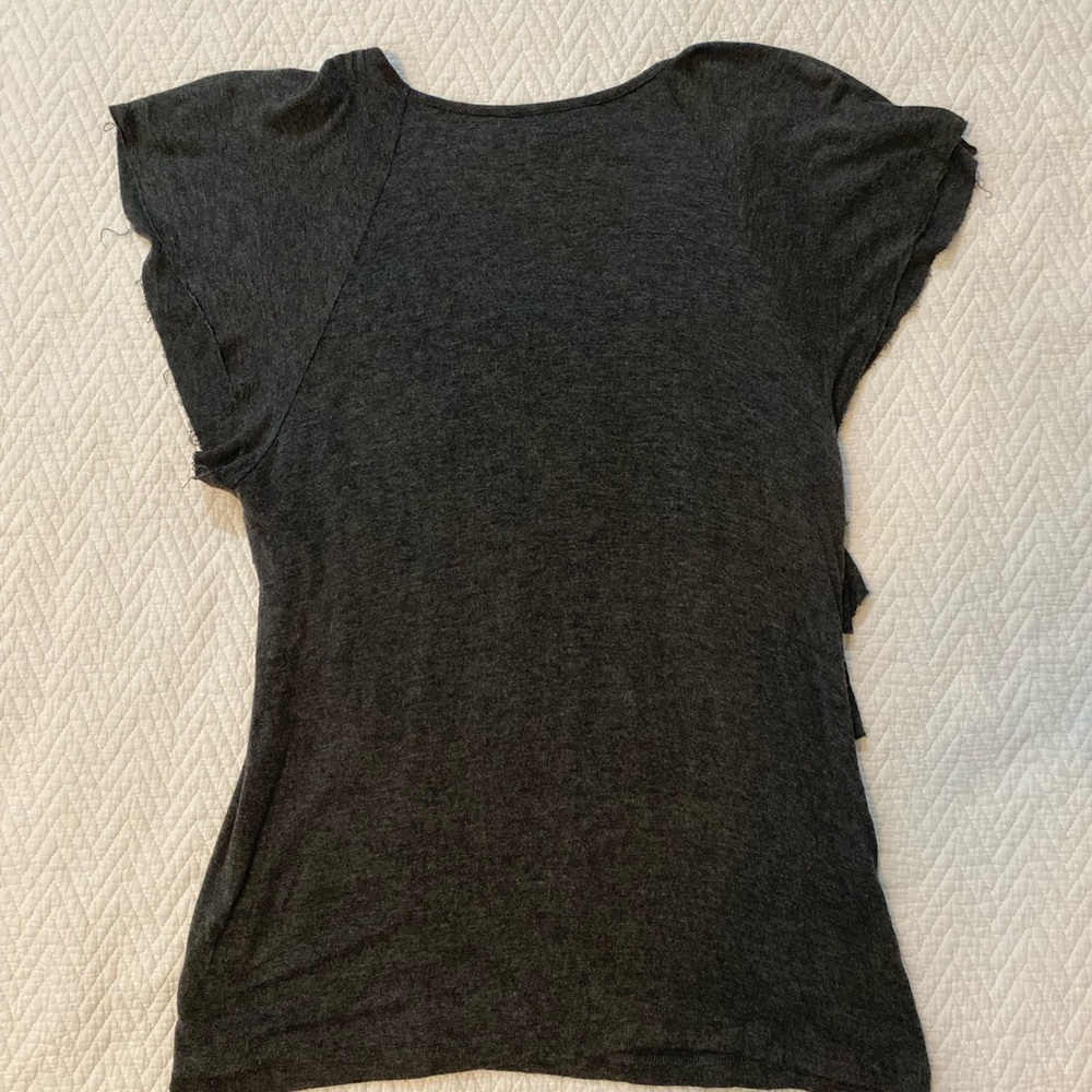 Women's Gray Ruffle Top - Picture 5 of 5